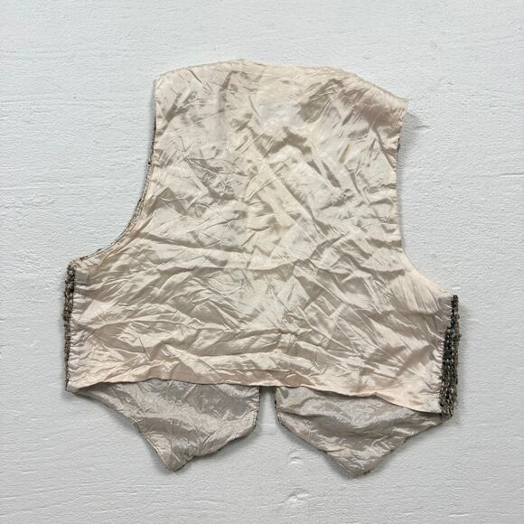 Vintage 90s Coldwater Creek Chunky Woven Open Front Vest Brown, Size Large - Picture 5 of 5